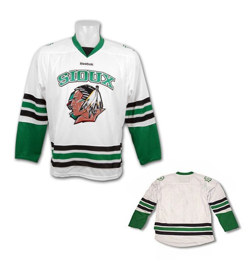 Custom NCAA University Blank North Dakota Fighting Sioux Hockey Jersey White